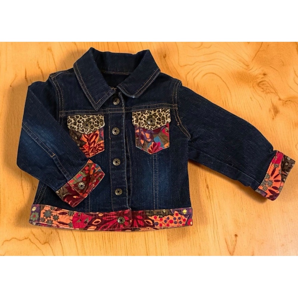 Y2K The Children's Place " The Place" Boho-Chic Denim Jacket 24 Mo